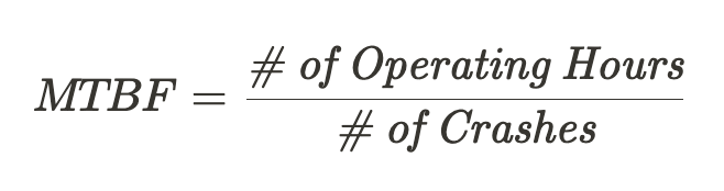 Formula for how to calculate MTBF